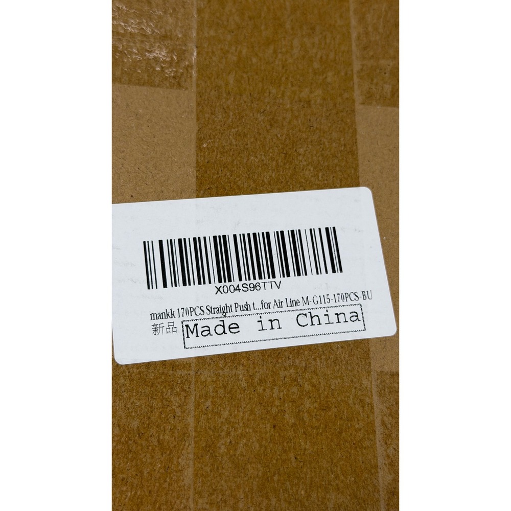 mankk 170PCS Straight Push to Connect Air Line Fittings Kit M-G115-170PCS-BU
